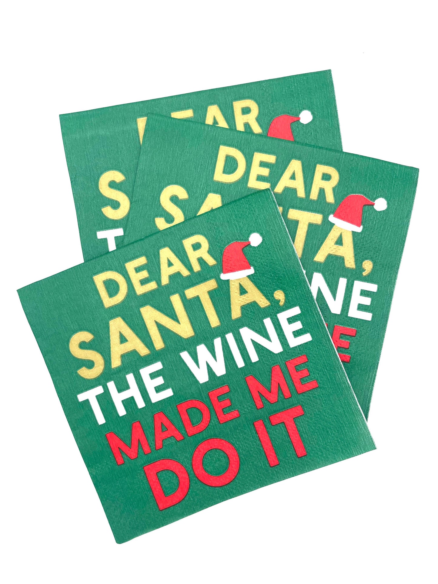 Christmas Cocktail Napkins | The Wine Made Me Do It