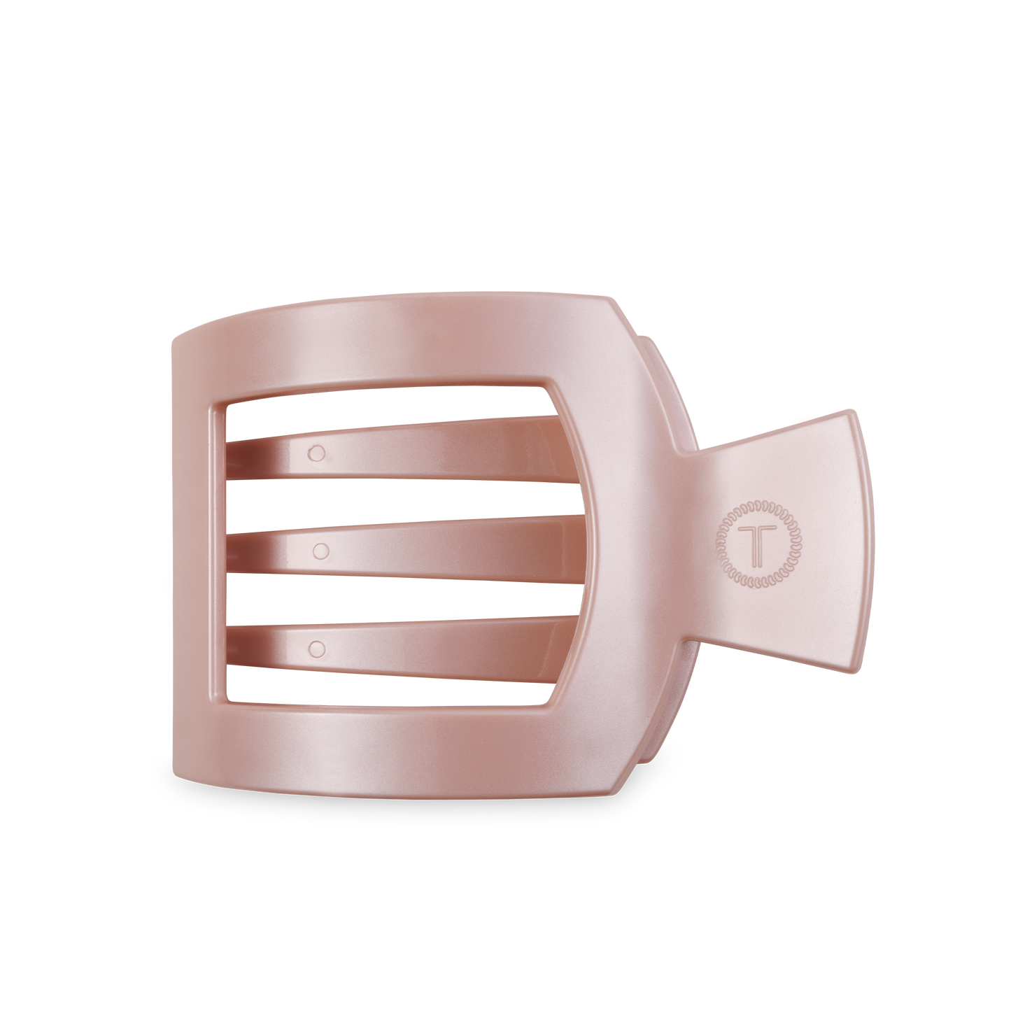 Square Pearly Pink Flat Hair Clip