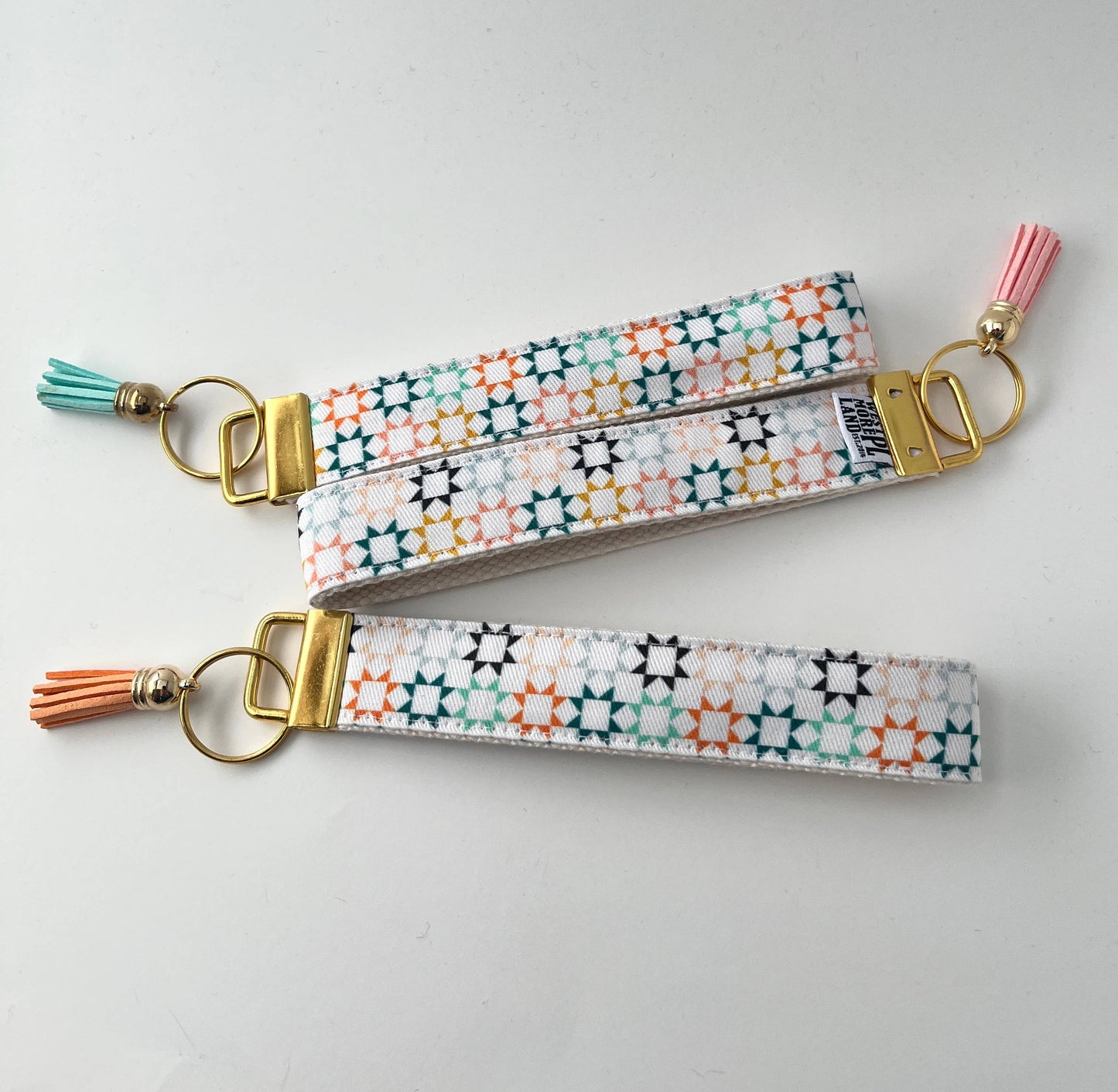 Key Fob Wristlet - Quilt Stars
