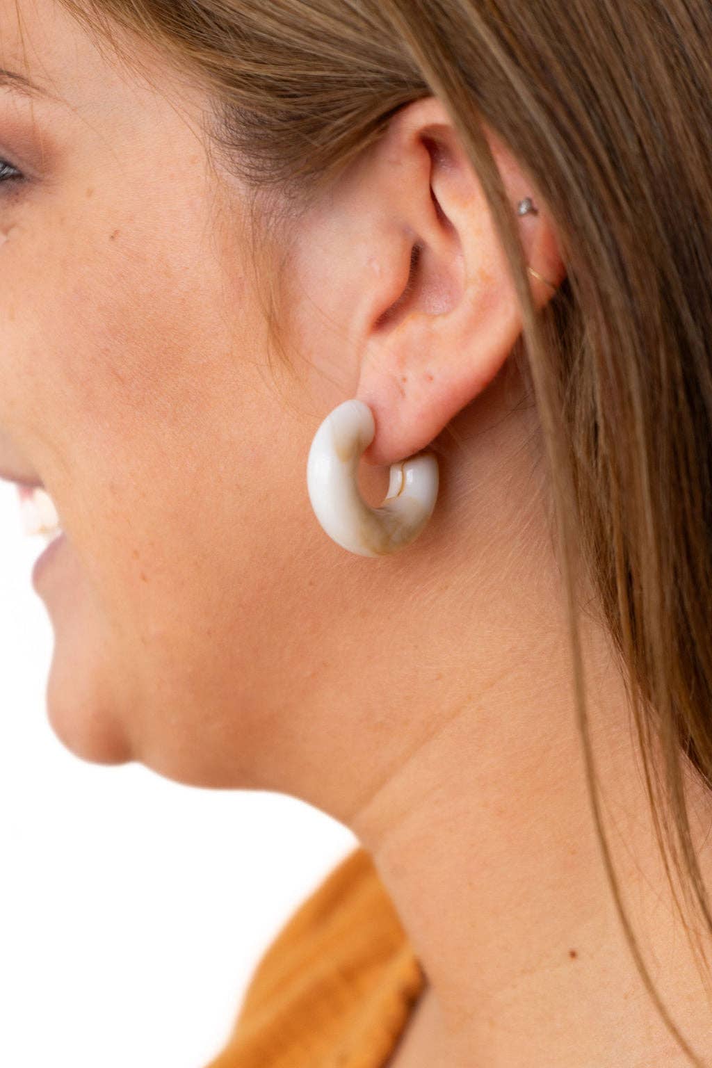 Natural Chloe Hoops