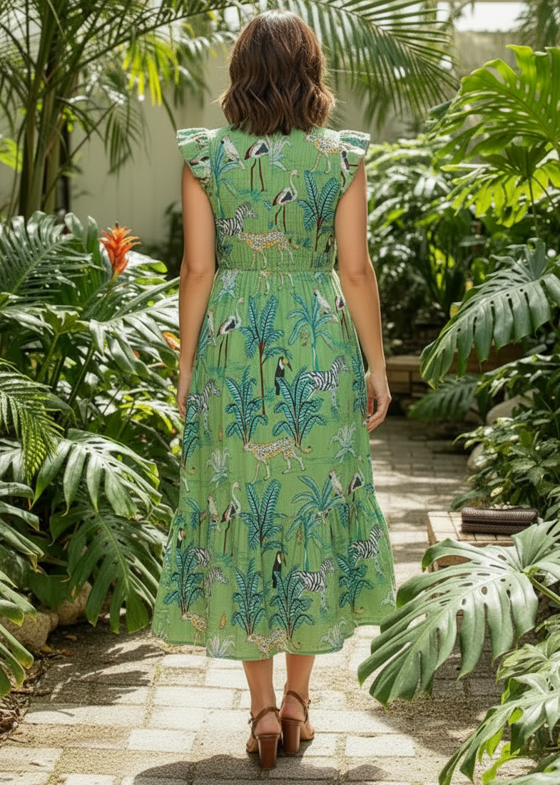 THML Jungle Print Maxi Dress