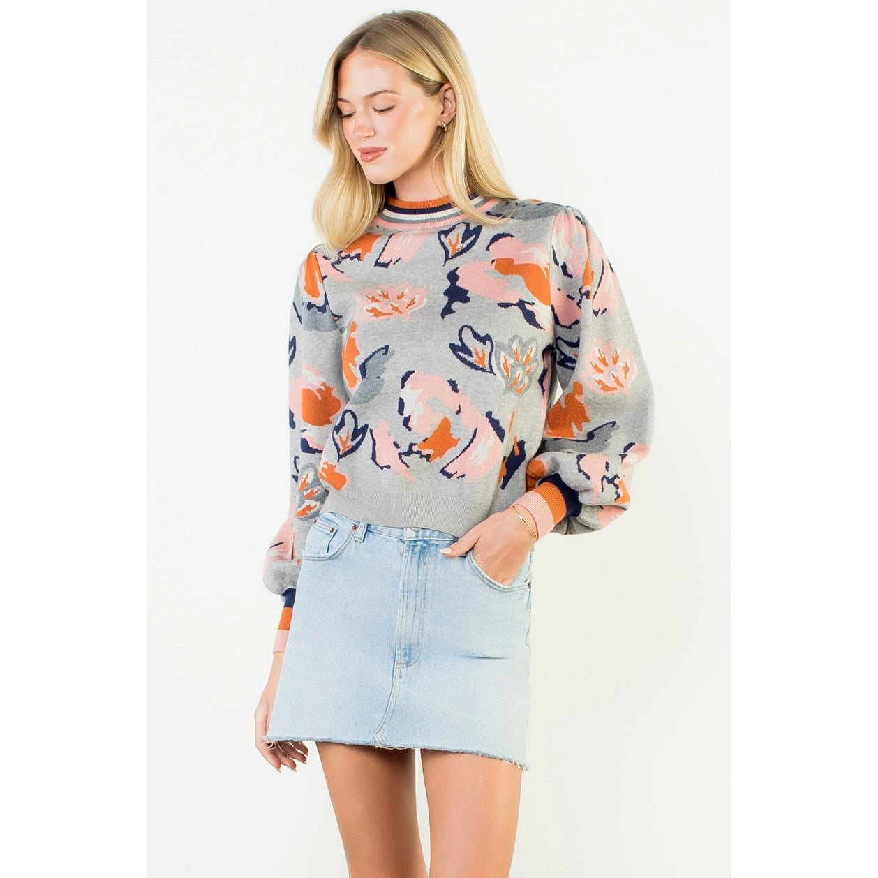 THML Abstract Autumn Knit Sweater