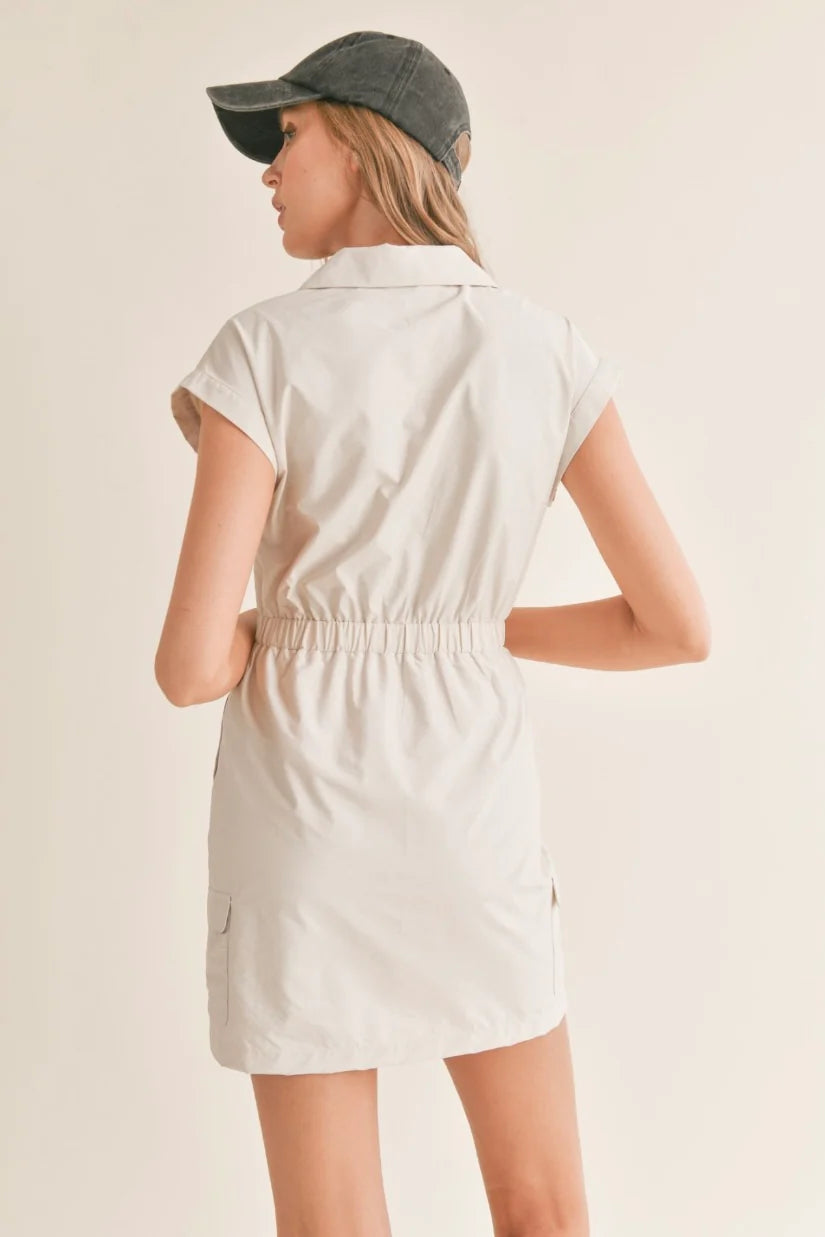 Airy Nylon Mini Dress