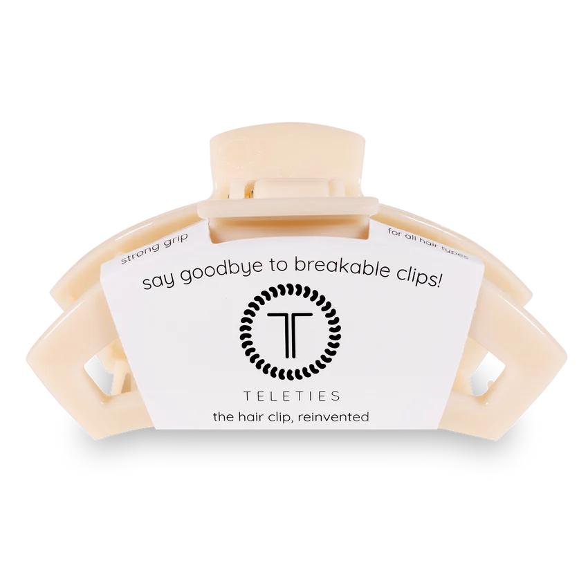 Classic Almond Beige Open Hair Clip