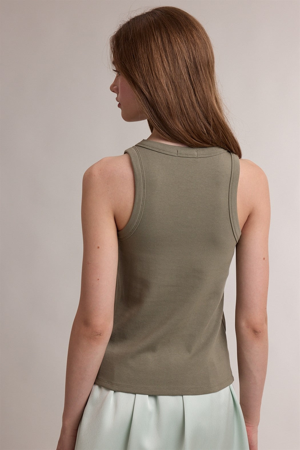 Basic Ribbed Knit Tank Top