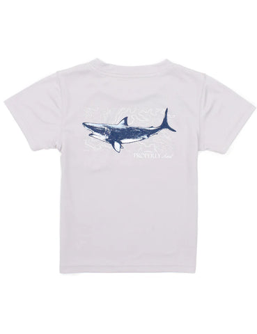 Boys Performance Tee Topo Shark Ice Grey