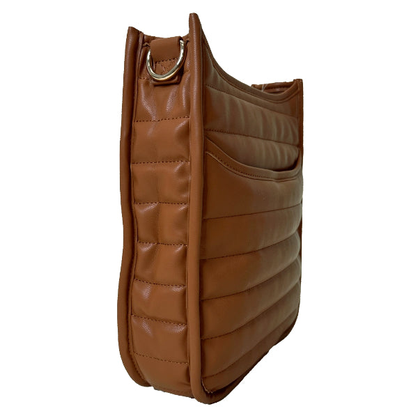 Sarah Quilted Faux Leather Messenger
