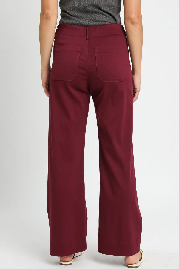 Garnet Button Stretch Pants