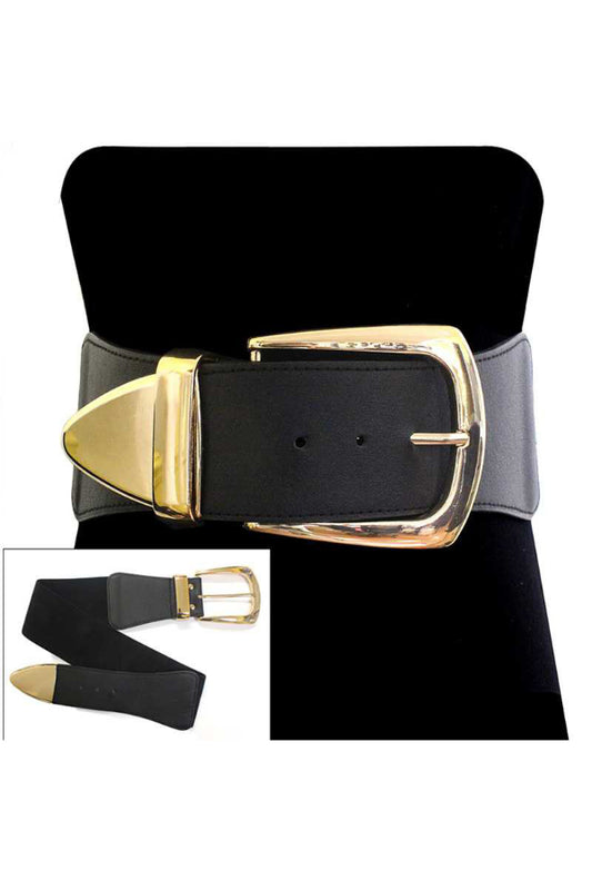 Wide Metal Buckle Belt