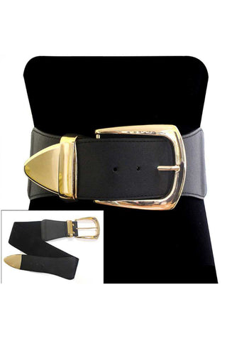Wide Metal Buckle Belt