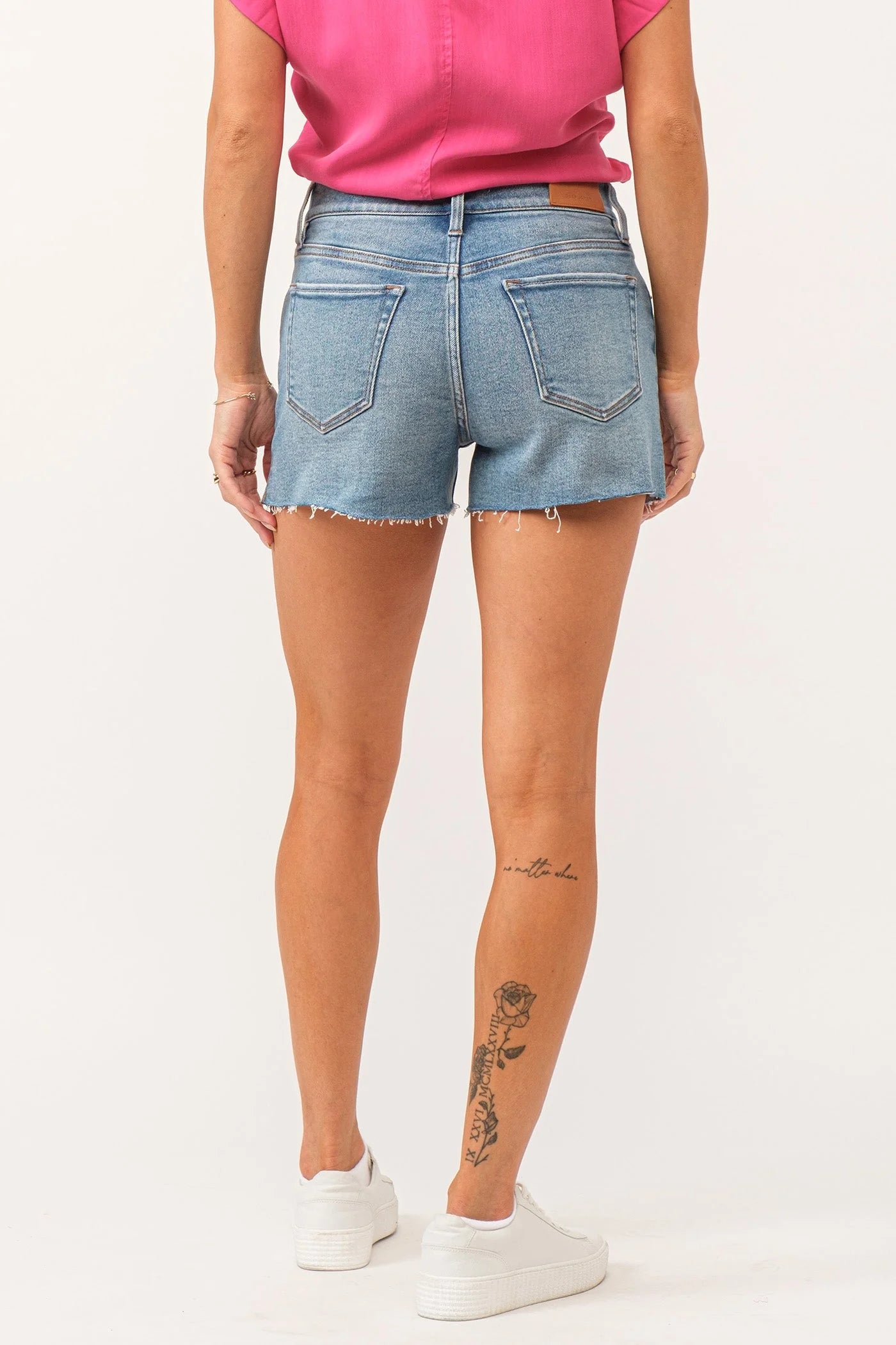 Carrie High Rise Denim Shorts