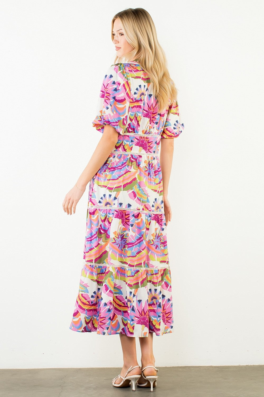 THML Daisy Tiered Midi Dress
