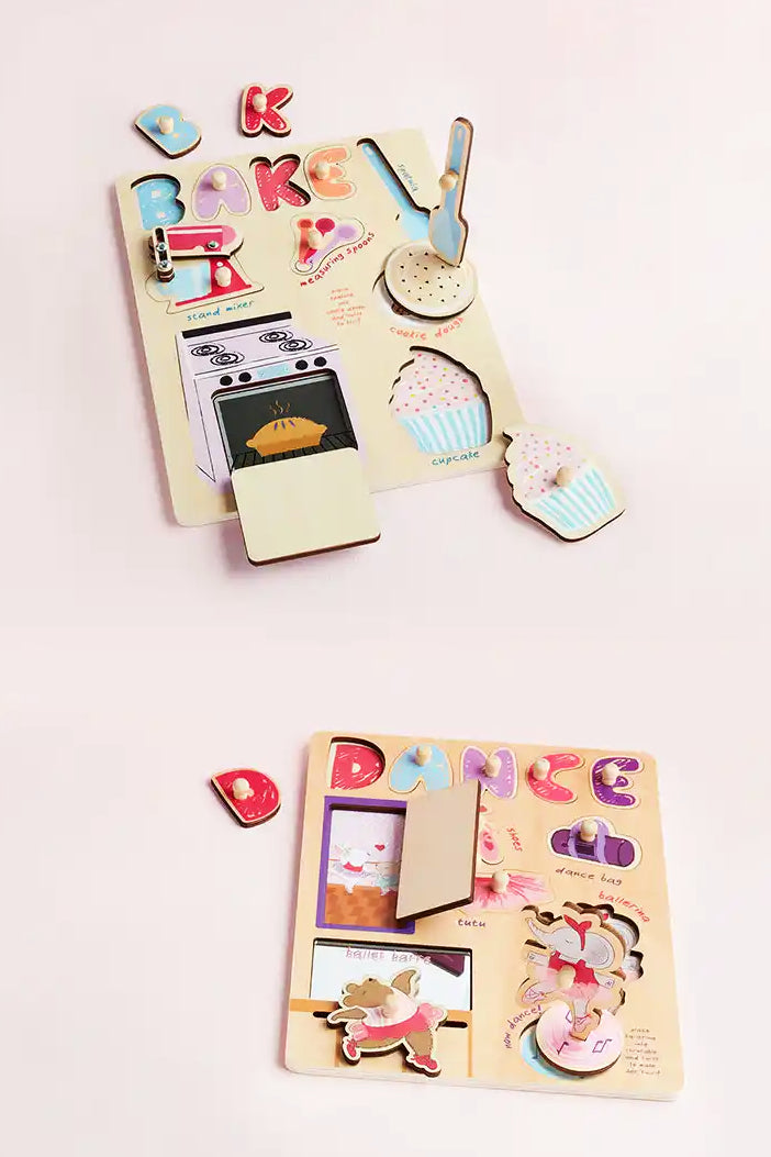 Bake Busy Board Wood Puzzle