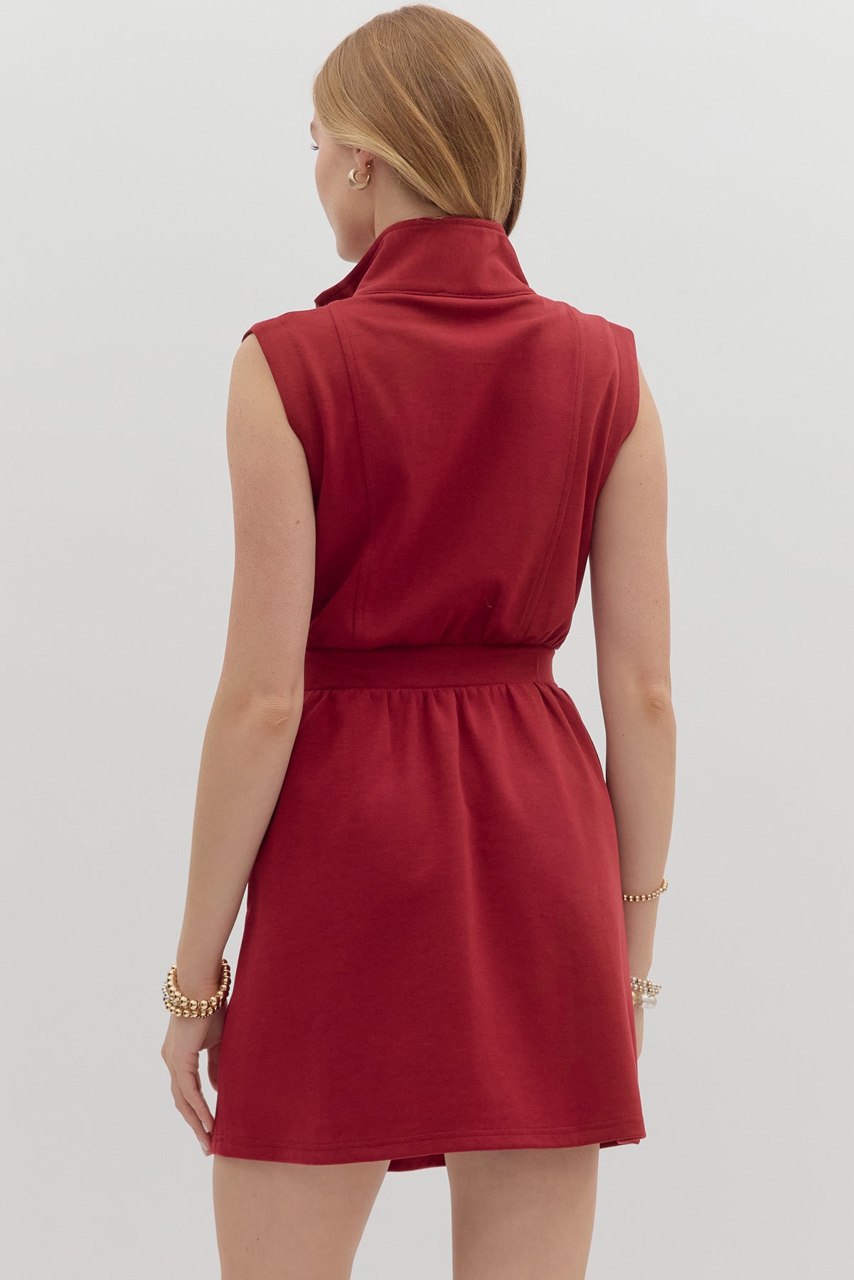Zip-up Mini Dress