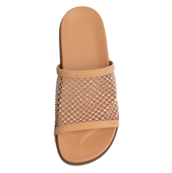 Ensure Rhinestone Mesh Slide Sandal