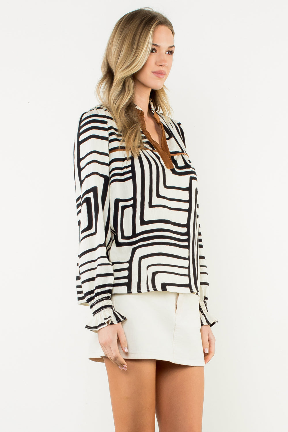 THML Abstract Long Sleeve Top