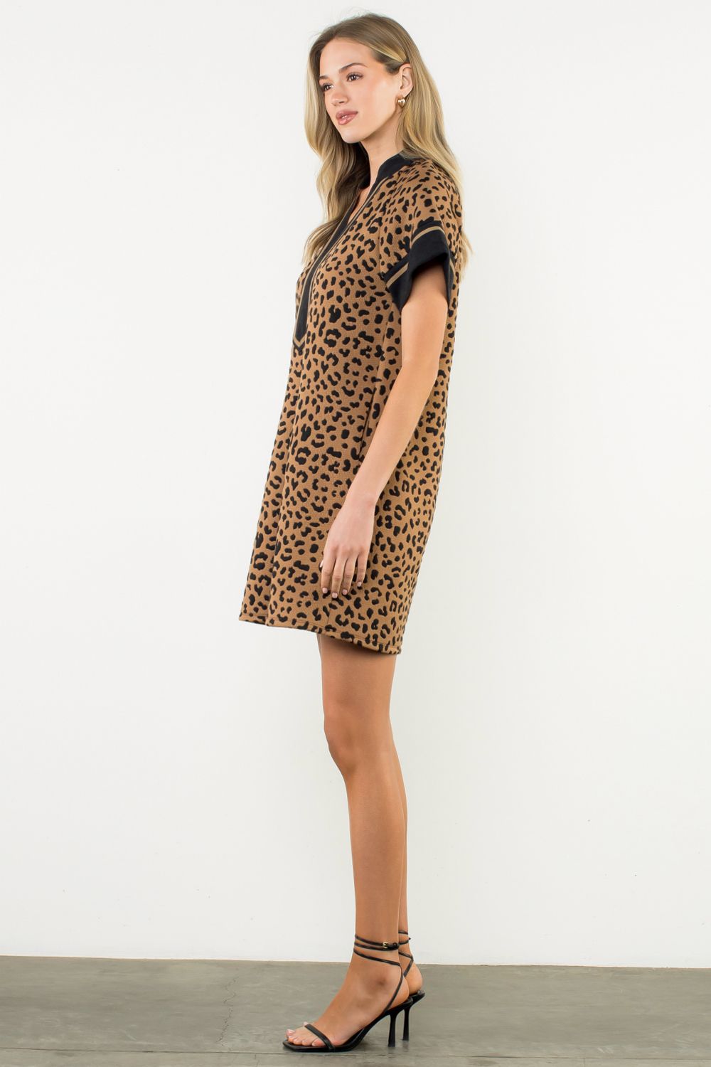 THML Knit Cheetah Print Dress