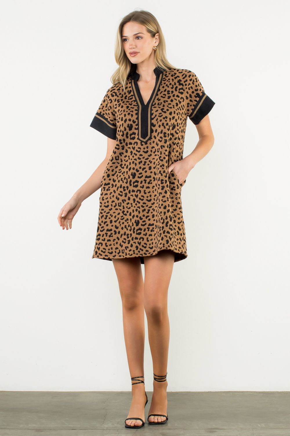 THML Knit Cheetah Print Dress
