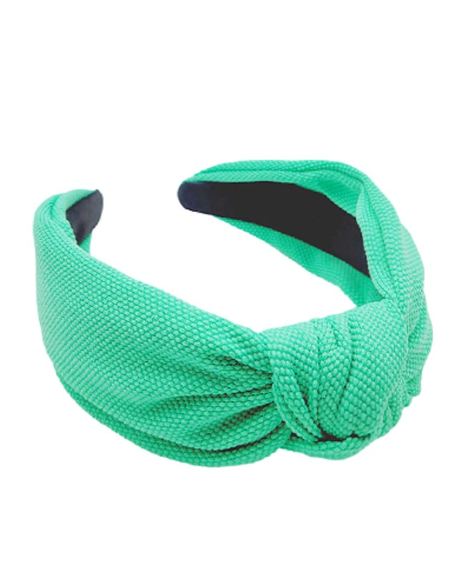 Green Fabric Knotted Headband