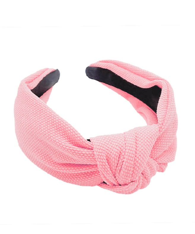 Pink Fabric Knotted Headband
