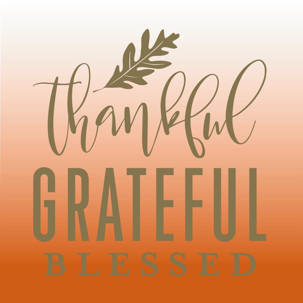 Fall Cocktail Napkins | Thankful Grateful - Foil - 20ct