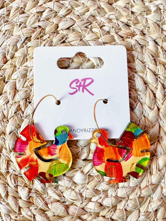 Fall Fest Art Turkey on a Hoop