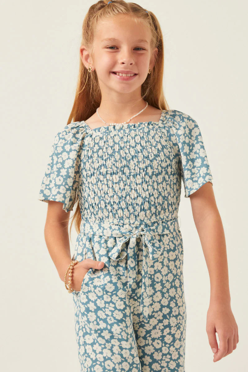 Girls Floral Palazzo Jumper