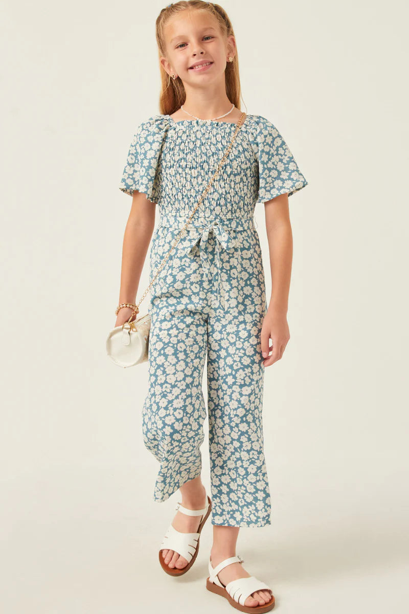 Girls Floral Palazzo Jumper