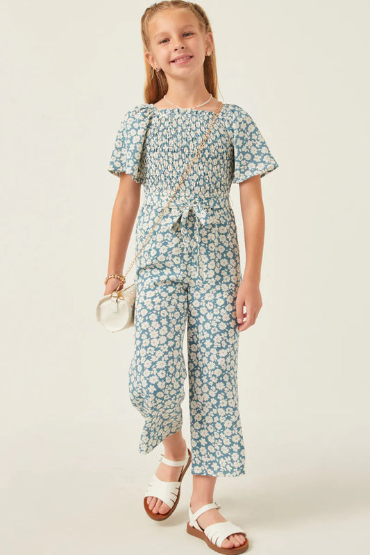 Girls Floral Palazzo Jumper