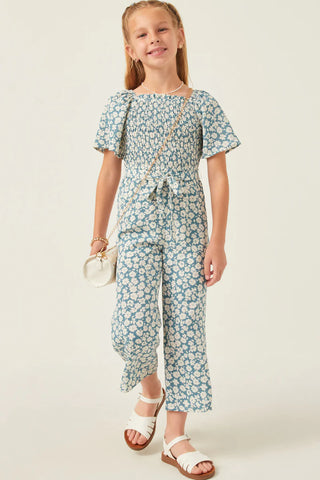 Girls Floral Palazzo Jumper