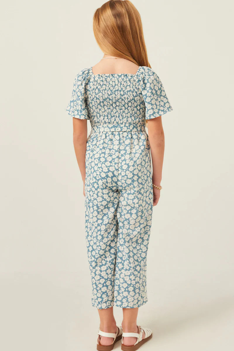 Girls Floral Palazzo Jumper