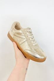 Metallic Gold Sneaker