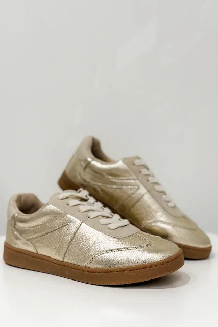 Metallic Gold Sneaker