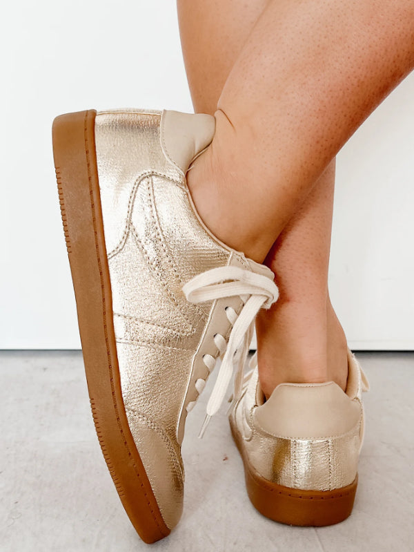 Metallic Gold Sneaker