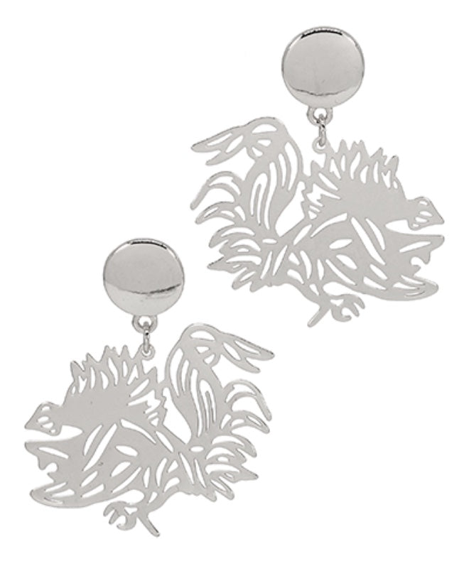 Filigree Gamecock Earrings