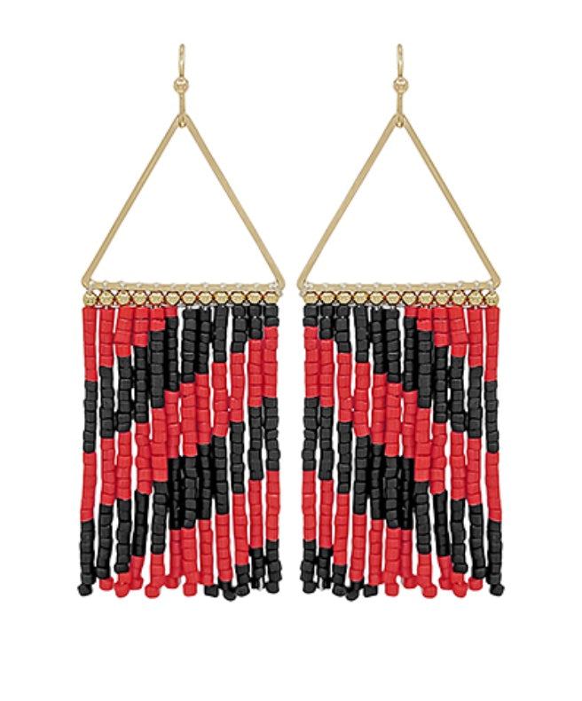 Georgia Seed Bead Tassel Earrings