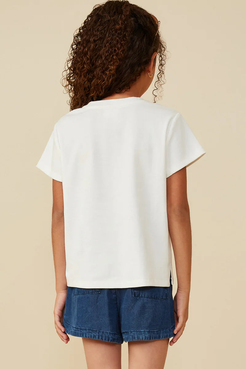 Girls Heart Flag Graphic Tee