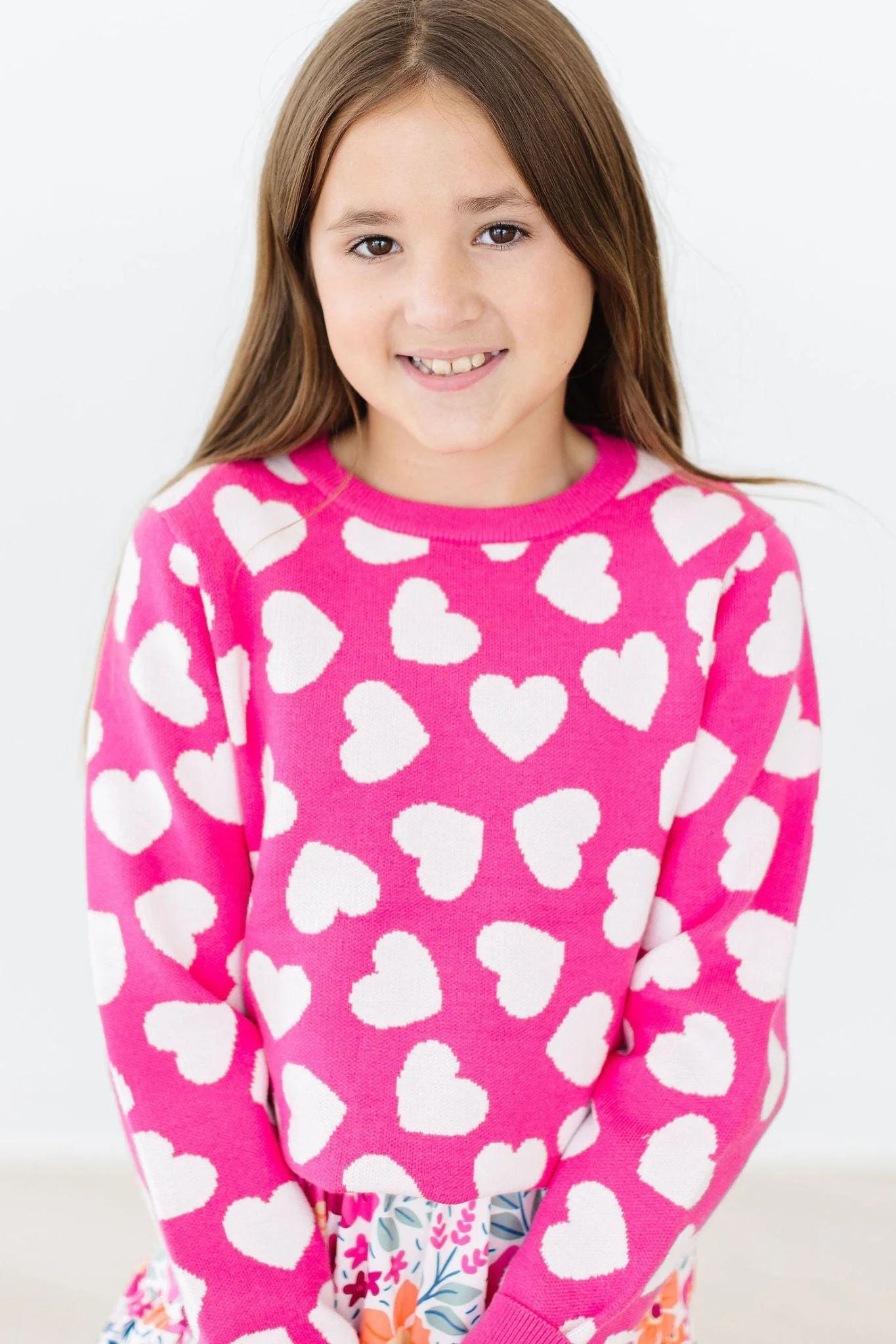 Girls 2025 heart sweater
