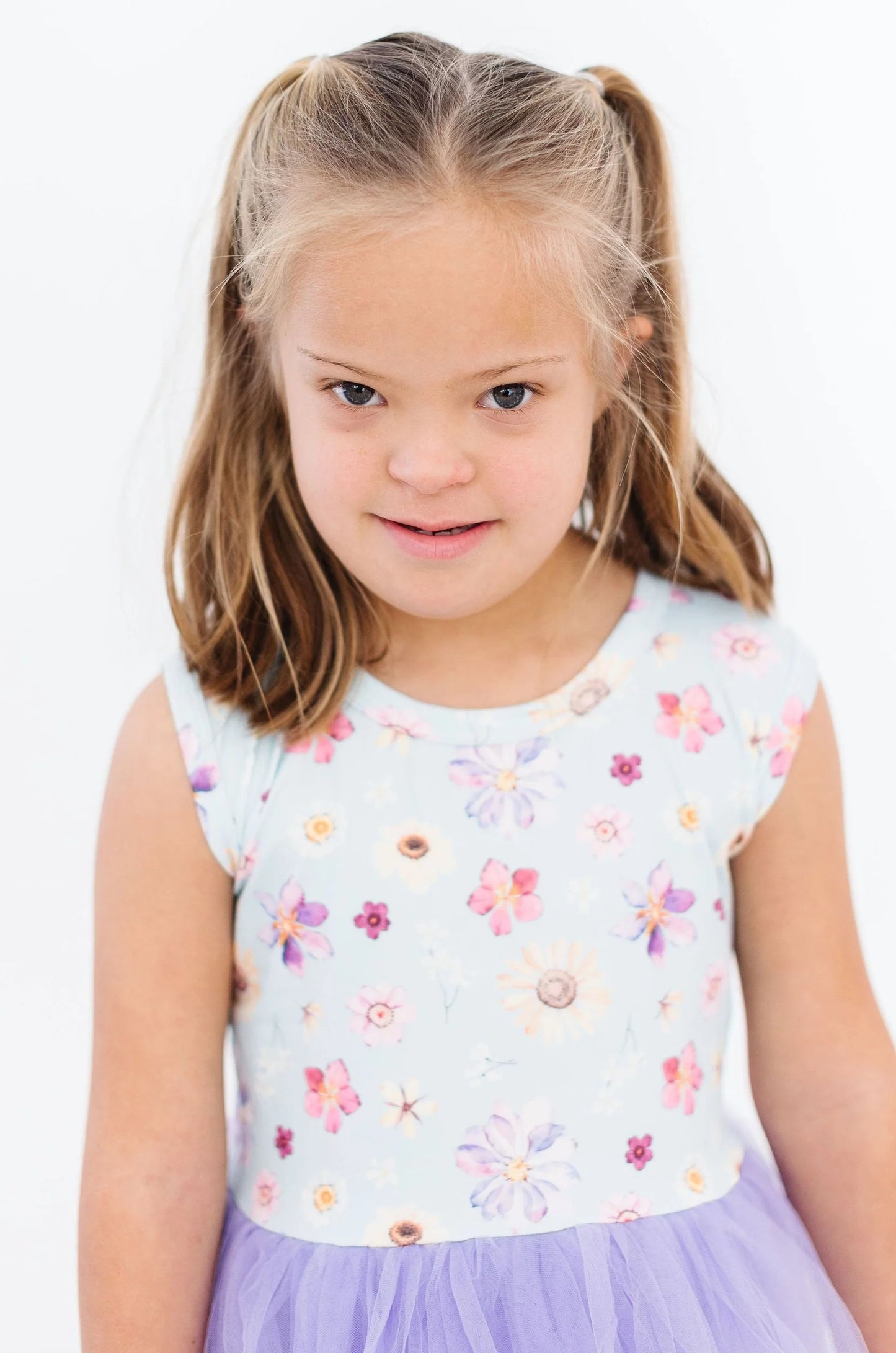 Girls Vintage Floral Tank Tutu Dress