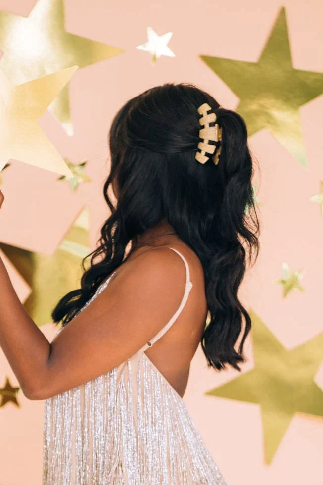 Gold Glitter Hair Clip