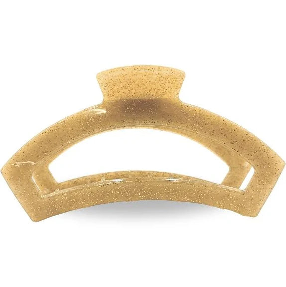 Open Gold Glitter Hair Clip