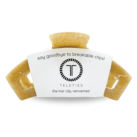 Open Gold Glitter Hair Clip