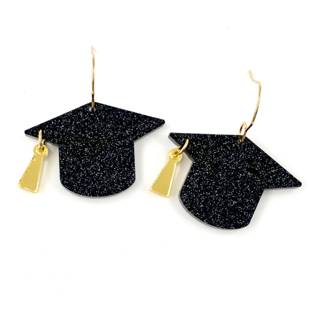 Graduation Cap Dangle Earrings