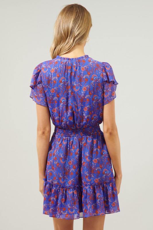Harlann Floral Ruffle Mini Dress