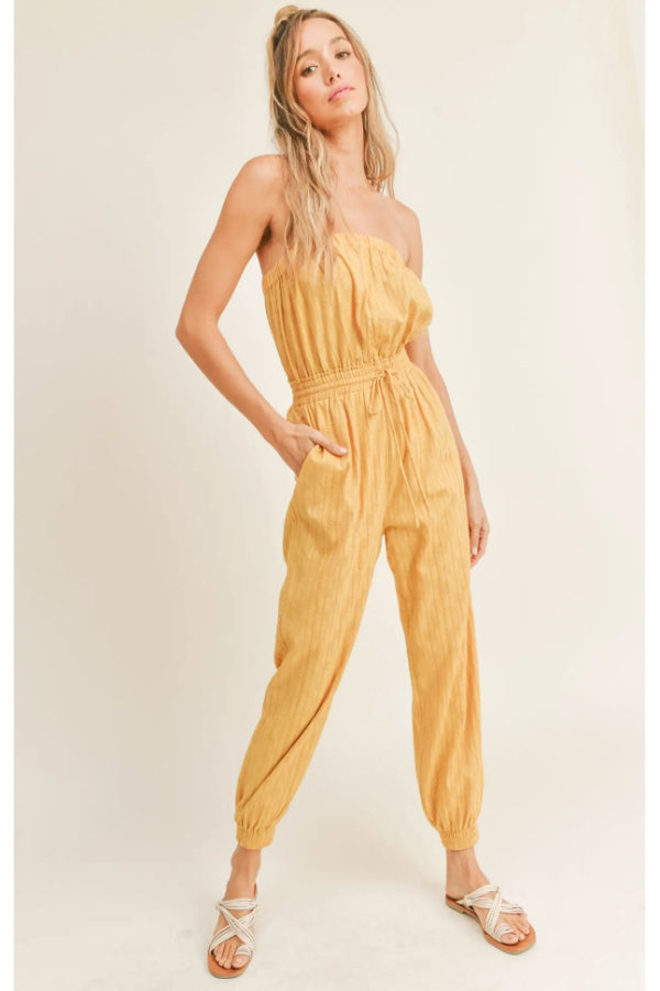 Honey Hue Jacquard Jumpsuit