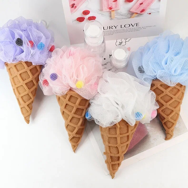 Ice Cream Bath Pouf & Sponge