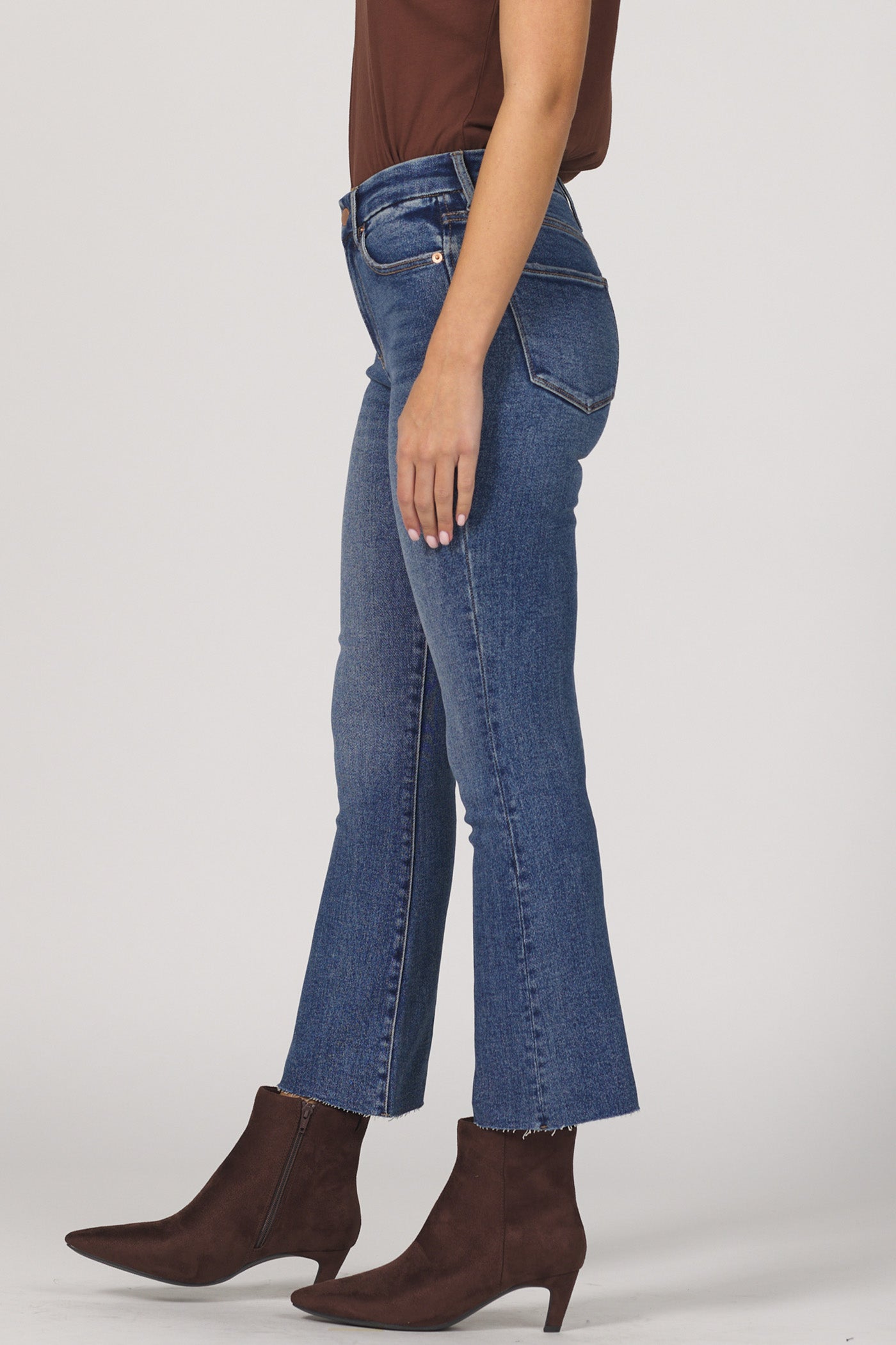 Jeanne Mid Rise Cropped Flare Jeans