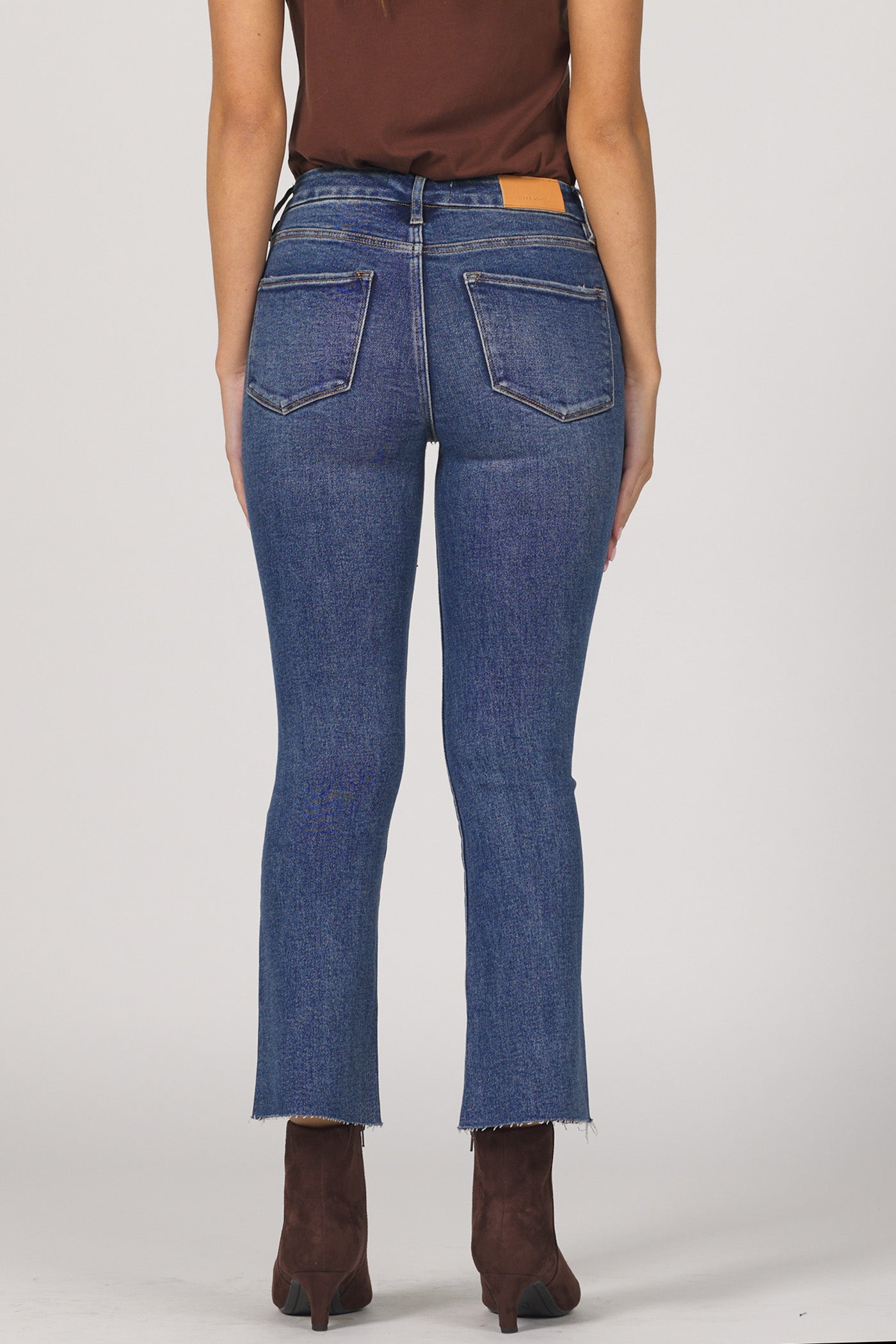 Jeanne Mid Rise Cropped Flare Jeans