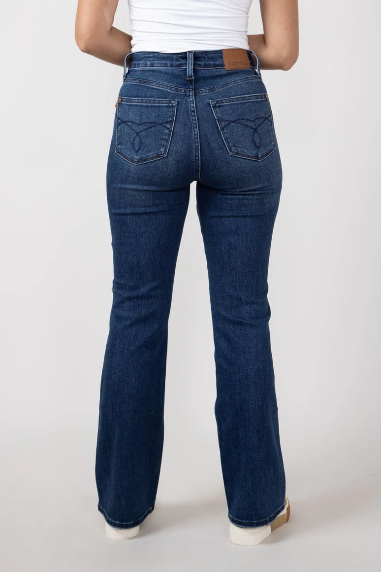 Angled Side Seam Bootcut Jeans