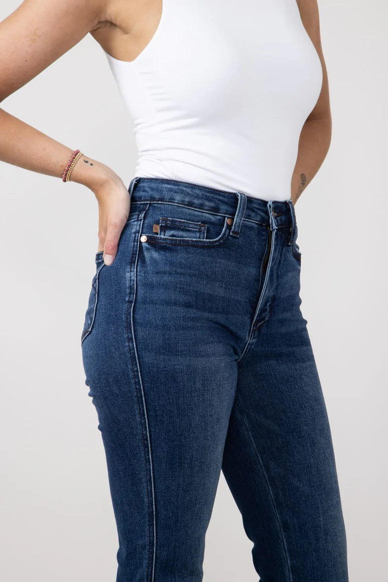 Angled Side Seam Bootcut Jeans
